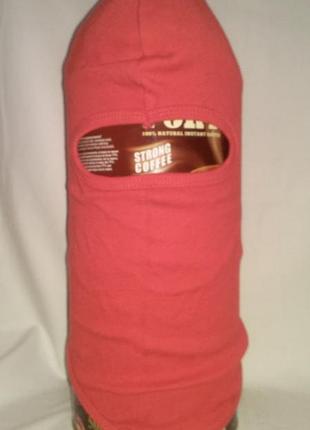 Детская  балаклава подшлемник  красного  цвета