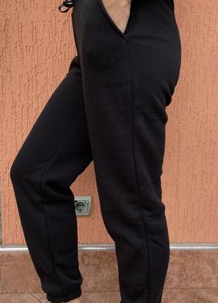Теплі чорні спортивні штани 🖤🖤🖤4 фото