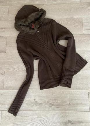 Кофта светр з натуральним хутром