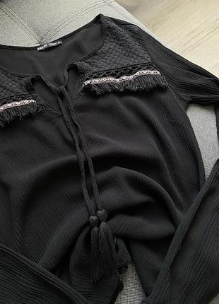 Прямая свободная блуза cropp town с кистями xs