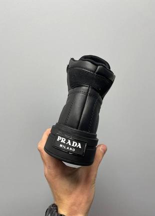 Ботінки prada re-nylon high black3 фото