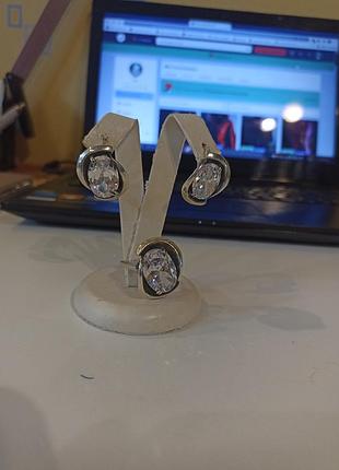 Набор серебро + циркон