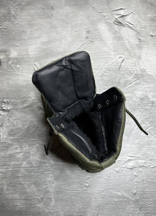 Тактические ботинки зимние мужские хаки нубук военные, армейские всу (зима 2022-2023)7 фото