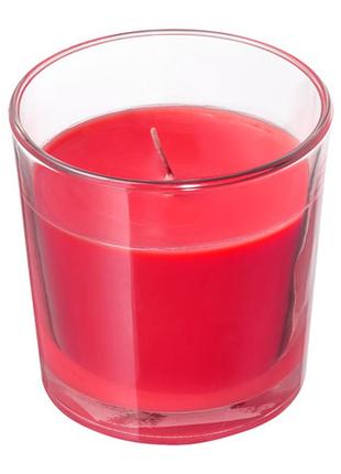 Ароматическая свеча в стакане ikea.  ягоды.1 фото