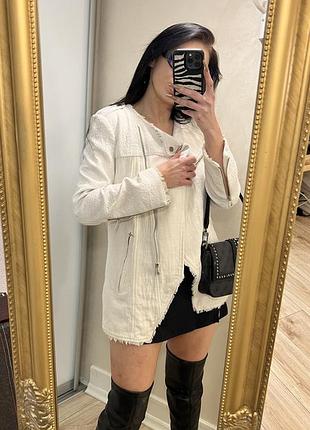 Подовжена косуха з вставками з еко шкіри