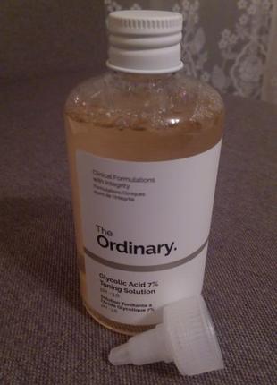 Гликолевый тоник the ordinary glycolic acid 7% toning solution 240мл1 фото