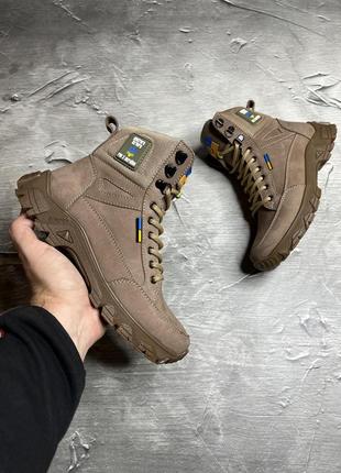 Тактичні черевики,берці,берци зимові на хутрі жіночі коричневі,бежеві,кайот нубук...