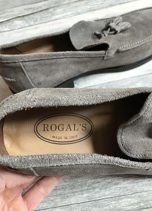 Кожаные итальянские туфли лоферы rogal's5 фото