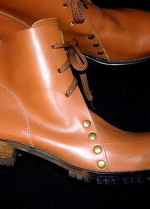 44 разм. фирменные ботинки byfrus. кожа cнаружи и внутри!