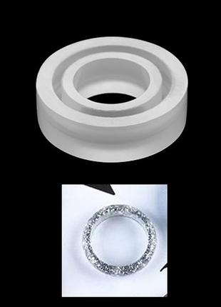 Форма для эпоксидной смолы finding молд кольцо на палец белый силиконовый 25 мм x 25 мм размер 17 3835355 фото