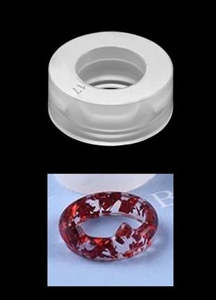 Форма для эпоксидной смолы finding молд кольцо на палец белый силиконовый 25 мм x 25 мм размер 16.6 3835363 фото