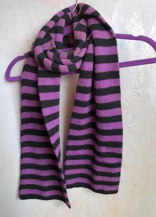 Зимовий шарф у смужку