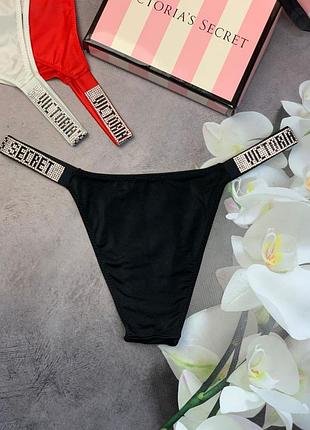 Трусы женские victoria's secret very sexy бразилиана черный