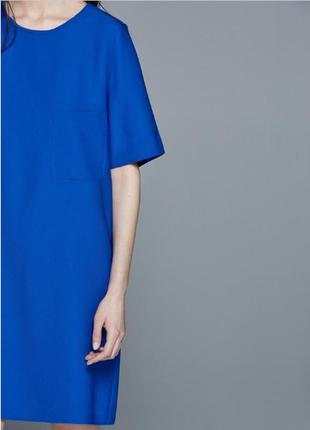 Синее платье свободного кроя от mango3 фото