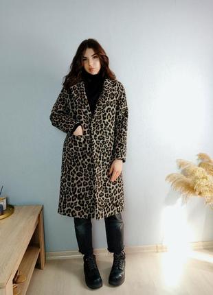 Леопардове пальто розмір с