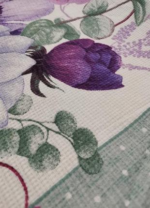 Вафельна тканина рушникова квіти2 фото
