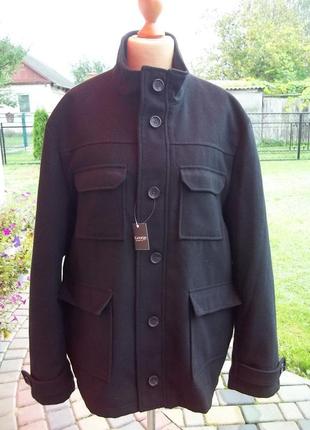 ( xxl - 54 / 56 р ) george мужское пальто черное большой размер новое оригинал7 фото