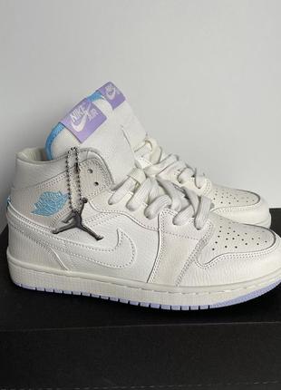 Женские кроссовки nike air jordan 1 retro high white 36-37-38-39-40-41