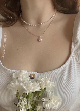 Ожерелье с жемчужинами, ожерелье на шею нежное