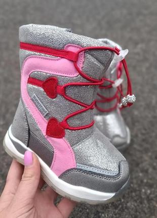 Дутики для дівчаток термо черевики для дівчат зимові черевики зимові дутики1 фото