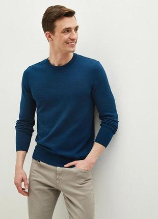 Xs новий чоловічий трикотажний вязаний светр джемпер круглий виріз lc waikiki вайкікі підлітковий