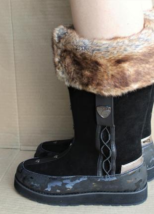 Чоботи luhta, sulava ms, snow boots 475582400 натуральна замша оригінал5 фото