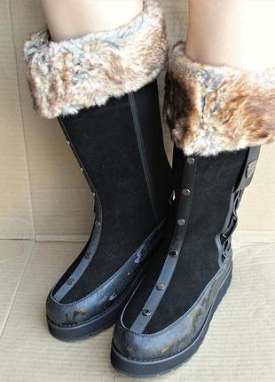 Чоботи luhta, sulava ms, snow boots 475582400 натуральна замша оригінал2 фото