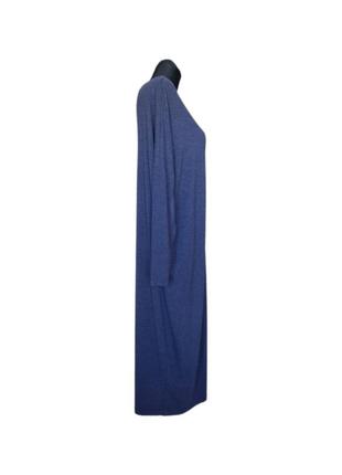 Сукня вільного крою балахон трикотажна синя віскоза україна батал р.50-528 фото