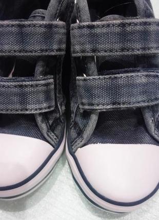 6/24р/15'5 см джинсовые высокие кеды-макасины, хайтопы на липучках m&co2 фото