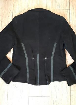 Велюровый черный жакет пиджак с лентами. черный. короткий. next. румыния3 фото