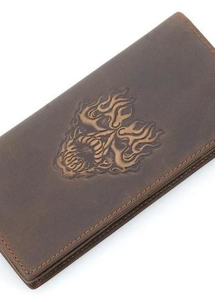Бумажник мужской vintage 14384 в винтажном стиле коричневый