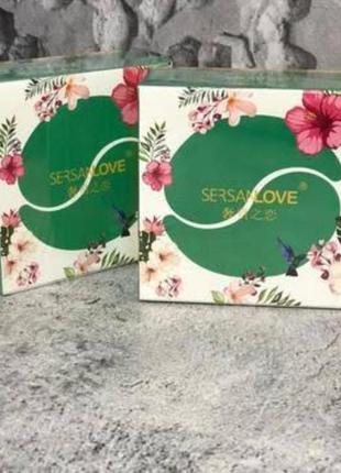 Гідрогелеві патчі під очі з екстрактом зеленого чаю sersanlove green tea gel eye mask,1 фото