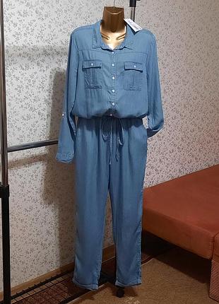 Комбінезон up fashion німеччина євро 42 джинс ліоцел джинсовий комбез