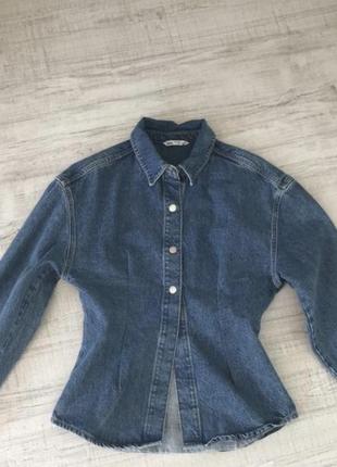 Джинсовая рубашка zara 7