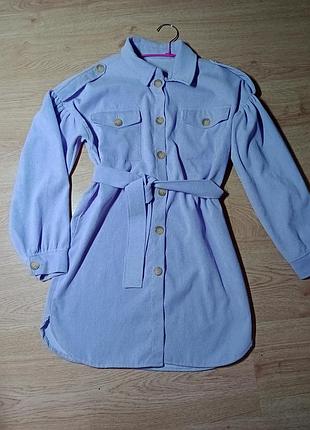 Плаття сорочка ніжного лавандового кольору