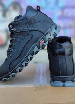 Теплі черевики спортивні,кросівки шкіряні чорні зимові чоловічі (зима 2022-2023) для чоловіків,зручні,комфортні,стильні2 фото