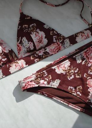 H&m, роздільний купальник з квітковим принтом