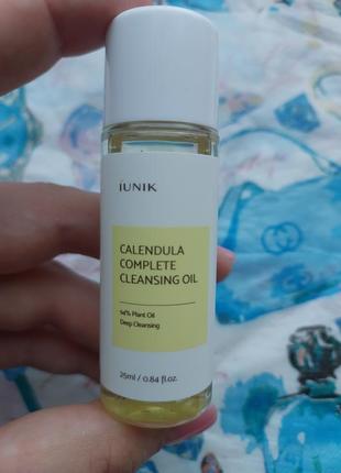 Гидрофильное масло с экстрактом календулы iunik calendula complete cleansing oil - 25 мл