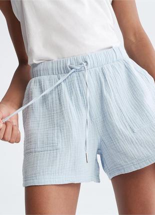 Женские шорты calvin klein (ck textured cotton drawstring shorts ) c америки s,m4 фото