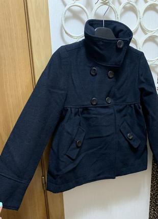 Сине пальто,коротке пальто ,пальто-куртка дитяча,осінне пальто,осінній жакет