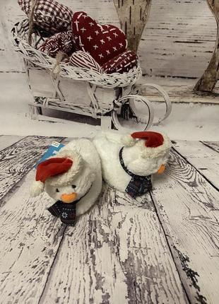 Тапочки новогодние снеговики pepperts новорічні тапочки сніговики2 фото
