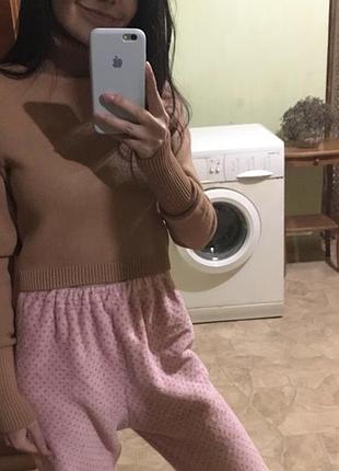 Гольф лонгслів базовий короткий вкорочений водолазка