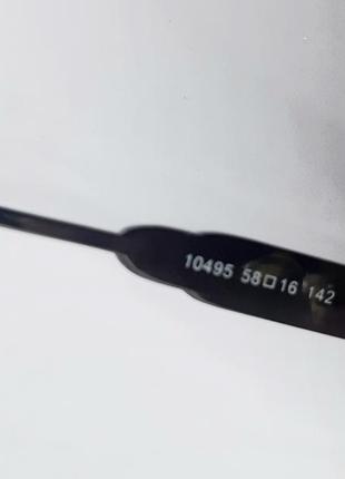 Maybach  модные мужские солнцезащитные очки темно серый градиент в серебристом металле8 фото