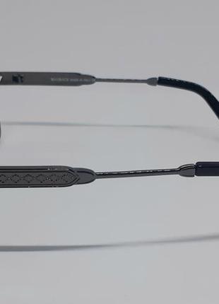 Maybach  модные мужские солнцезащитные очки темно серый градиент в серебристом металле4 фото