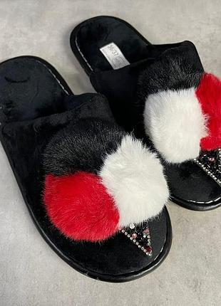 Женские пушистые тапочки ! домашние, комнатные тапки! 💕