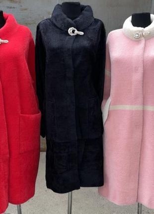 Пальто с шерсти,ангора, турция,шикарное качество,и модели,внутри.9 фото