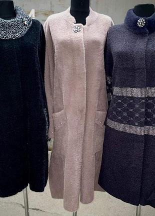 Пальто с шерсти,ангора, турция,шикарное качество,и модели,внутри.10 фото