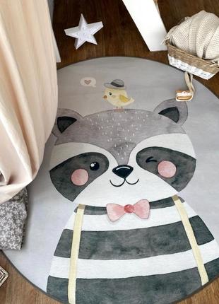 Килим безворсовий дитячий, круглий ковер