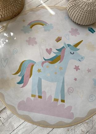 Килим безворсовий дитячий, круглий ковер