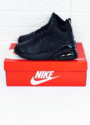 Мужские зимние кожаные кроссовки nike air max 270 кросовки найк зима3 фото